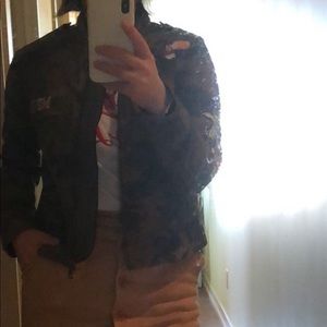 Zaria & Voltaire Short army green jacket